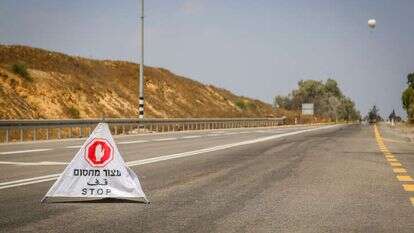 החסימות בכבישי עוטף עזה, אמש. | פלאש 90