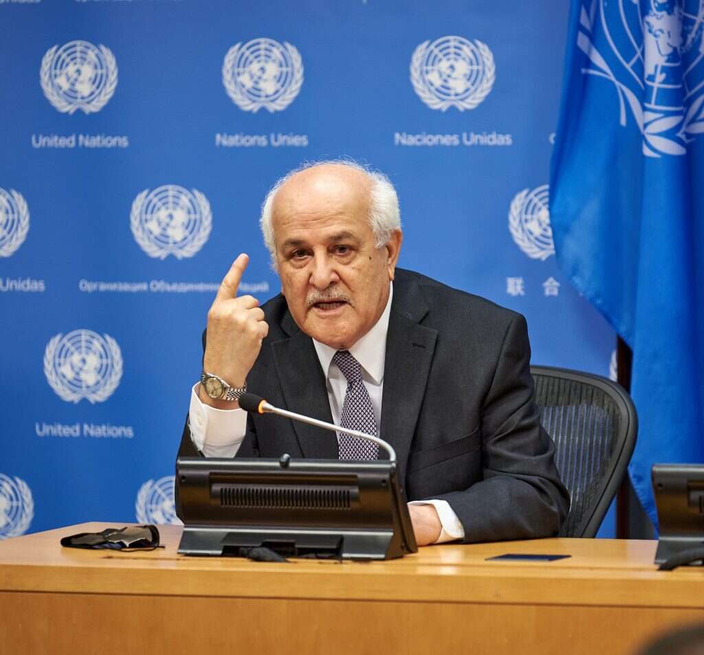 ריאד מנסור, נציג הרשות הפלסטינית באו"ם. | שאטרסטוק
