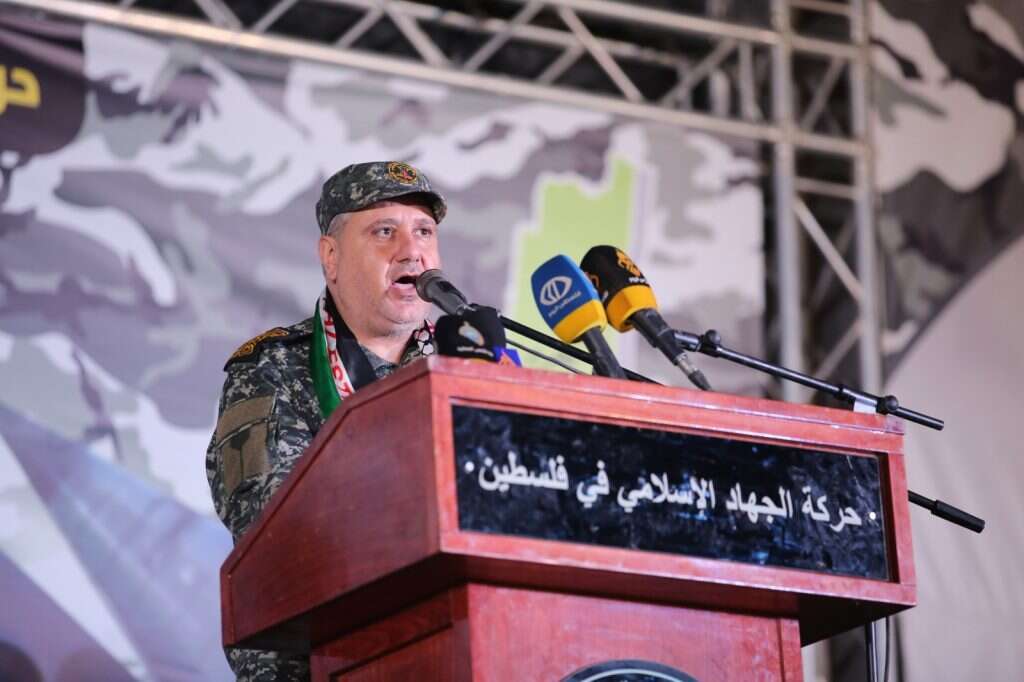 אל ג'עברי בחודש נובמבר האחרון בטקס לזכרו של בהאא סלים אבו אל-עטא, מפקד גדודי אל קודס. | מג'די פתחי/TPS אל ג'עברי בחודש נובמבר האחרון בטקס לזכרו של בהאא סלים אבו אל-עטא, מפקד גדודי אל קודס. | מג'די פתחי/TPS