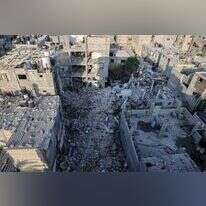 המקום שבו עמד ביתו של ח'אלד מנסור, שחוסל ברפיח. | AFP