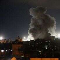 תקיפה ישראלית ברצועת עזה, אמש. | עאבד רחים חטיב, פלאש 90