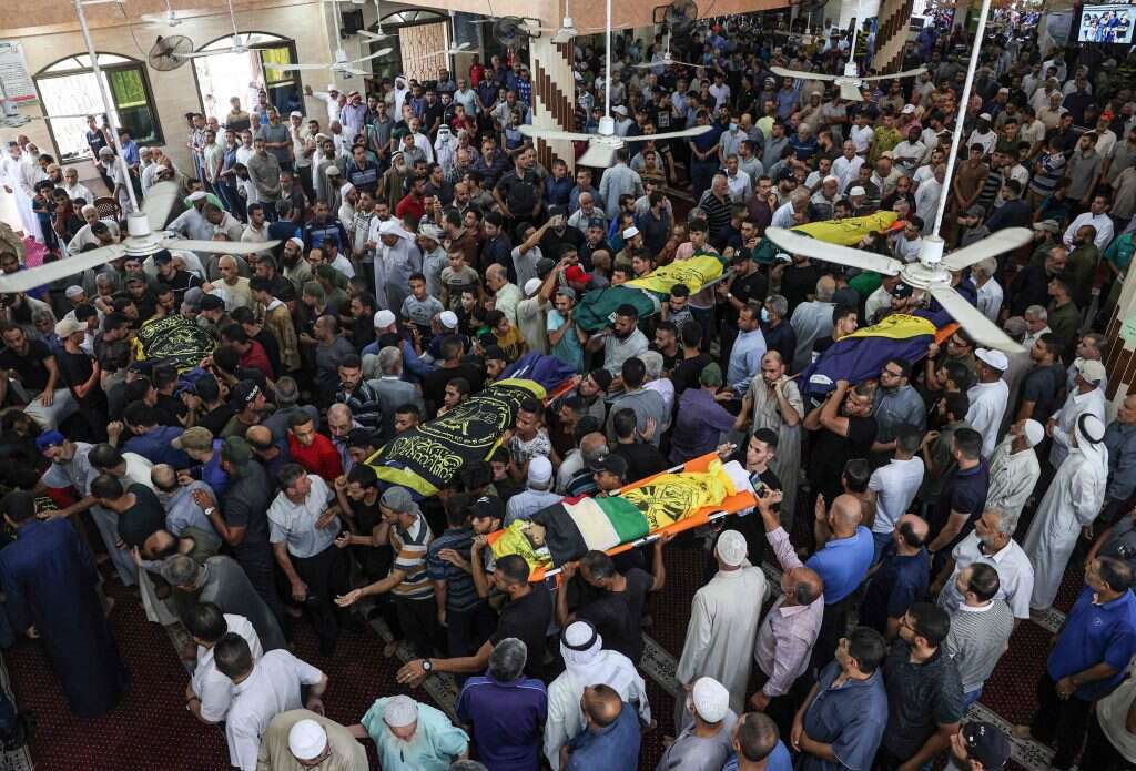 הלוויית המחבלים שחוסלו ברפיח. | AFP