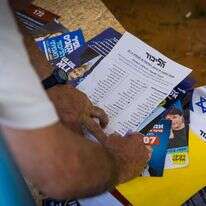 מתפקד ליכוד עם רשימת המתמודדים. פריימריז בליכוד 2022. | פלאש 90