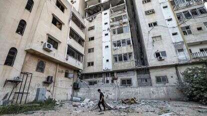 הבניין רב הקומות בו חוסל ג'ברי. | AFP