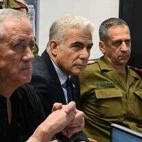 כוכבי, לפיד וגנץ בפיקוד דרום, השבוע. | חיים צח, לע"מ