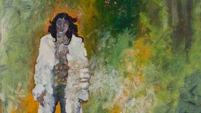 רוחה של אישה מתה שניסתה כל חייה לאזן בין צבעי השחור והלבן. אורי ליפשיץ, "יסמין", 1975 . | אביתר הרשטיק. מתוך התערוכה "דיוקן משפחתי" שהוצגה בגלריה גורדון, תל־אביב