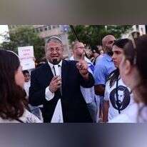 איתמר בן־גביר בהפגנת נשות השוטרים, השבוע בתל־אביב | תומר נויברג, פלאש 90