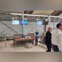 מתחם בדיקות קורונה שנתפתח מחדש בנתב"ג. ללא קרדיט