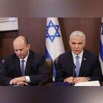 לפיד ובנט בישיבת ממשלה. | אוהד צוויגנברג, פלאש 90