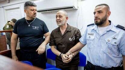 בכיר הגא"פ בעת הארכת מעצרו, בסאם א-סעדי. | יונתן זינדל, פלאש-90