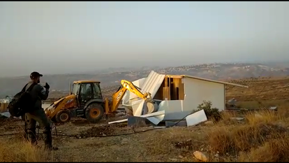 פינוי ברמת מגרון, אתמול