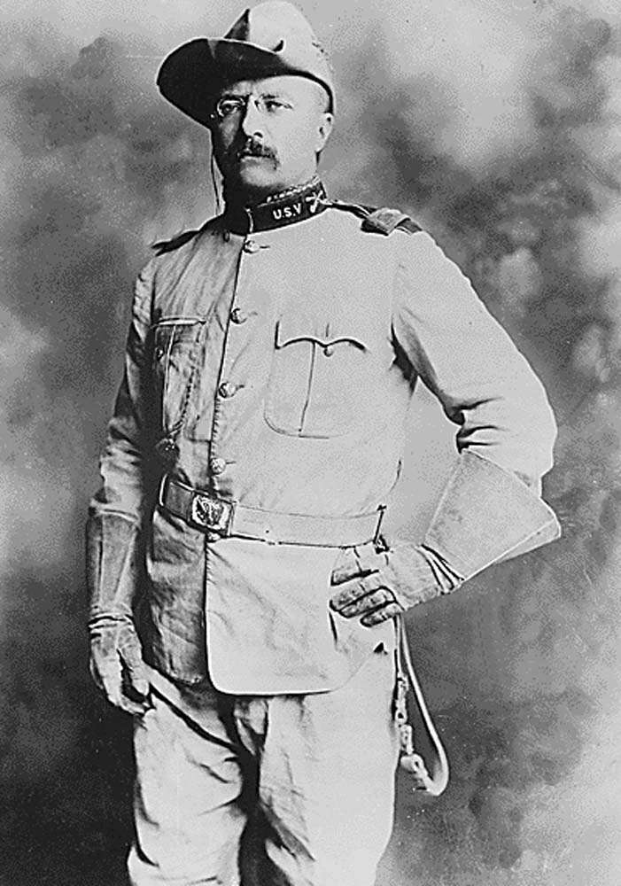 תיאודור רוזוולט והכובע הקשוח. | AFP