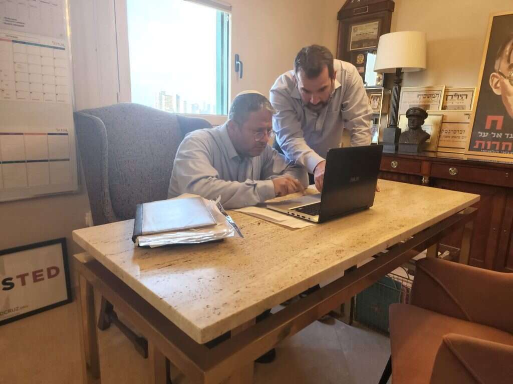 כהן ובן־גביר במטה המפלגה, השבוע. | עוצמה יהודית