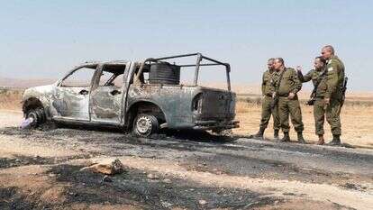 הרכב ממנו בוצע הירי בפיגוע בכביש הבקעה, לפני כחודש. | דובר צה"ל