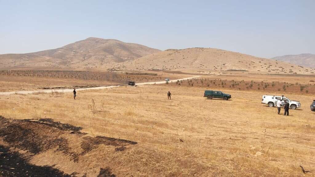 זירת הפיגוע בבקעה. | TPS