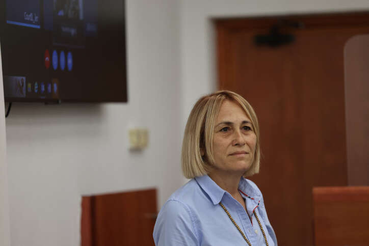 הדס קליין מעידה בבית המשפט. | יונתן זינדל/פלאש90