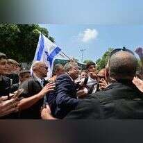 איתמר בן־גביר מגיע לבית הספר התיכון בליך ברמת־גן, השבוע | יוסי זליגר