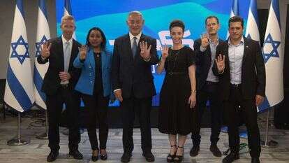 נתניהו עם המועמדים ששריין ברשימת הליכוד, שלשום