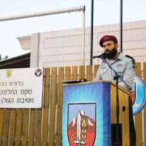 אל"מ אמונה בטקס חילופי מפקד חטיבת החרמון, יולי 2020. | דובר צה"ל