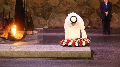 עבדאללה בן זאיד, שר החוץ של האמירויות בביקור ביד ושם. | EPA