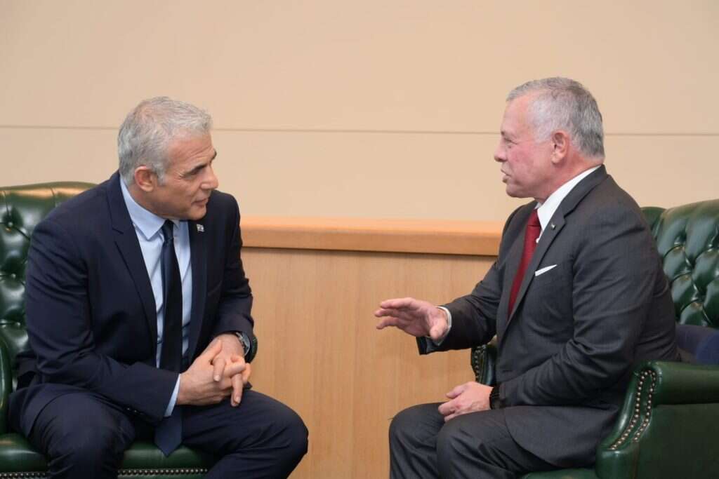 לפיד ועבדאללה. | אבי אוחיון /לע"מ