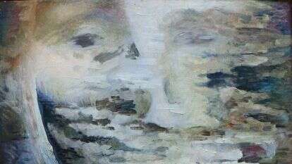 אולג קרוטקוב ,"כדור הארץ", קרטון, שמן, 1983