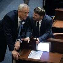 בצלאל סמוטריץ' ובני גנץ. | הדס פרוש/פלאש 90 בצלאל סמוטריץ' ובני גנץ. | הדס פרוש/פלאש 90