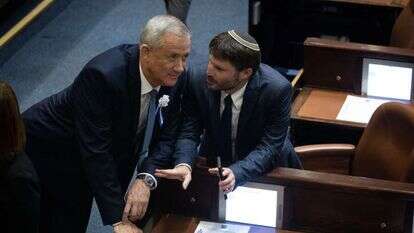 בצלאל סמוטריץ' ובני גנץ. | הדס פרוש/פלאש 90