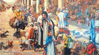 העלייה לרגל לפשרה רגעי אינטימיות בתוך המרחב ההמוני. | שאטרסטוק