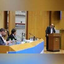 סאמי אבו שחדה, יו"ר בל"ד, בדיון בוועדת הבחירות. | יונתן זינדל, פלאש 90