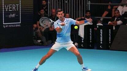 נובאק ג'וקוביץ' בטורניר תל אביב. | AFP