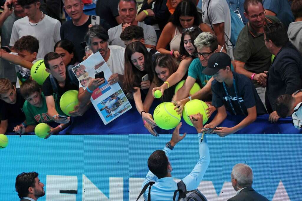 נובאק ג'וקוביץ' עם הקהל בטורניר תל אביב. | AFP