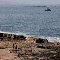 ספינת דבורה של חיל הים בגבול הימי עם לבנון. | AFP