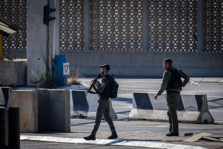 כוחות צה"ל במחסום שועפאט. | יונתן זינדל/פלאש90