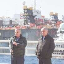 שטייניץ ונתניהו במאגר לווייתן, 2019 | מארק ישראל סלם