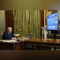 פוטין בישיבת מועצת הביטחון של רוסיה, השבוע. | גטי אימג'ס