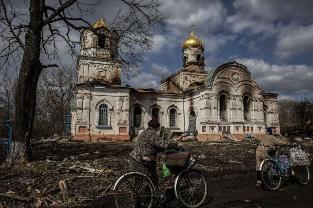 כנסייה בלוקשיבקה שהפכה לבסיס רוסי. | היידי לוין, עבור הוושינגטון פוסט