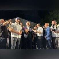 נתניהו בהקפות השניות בכפר חב"ד, אמש