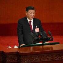 שי ג'ינפינג נואם בוועידת המפלגה הקומוניסטית הסינית. | AFP