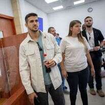 יונתן חסון, הנהג לשעבר של ארנון מילצ'ן, הבוקר בבית המשפט. | יונתן זינדל, פלאש 90