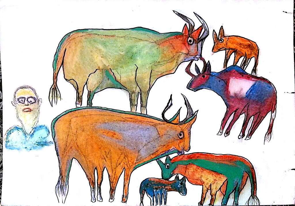 מתוך הסדרה "חיי הכפר", 2014 איור: אברה אברהם פרדו מתוך הסדרה "חיי הכפר", 2014 איור: אברה אברהם פרדו