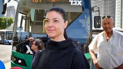 שרת התחבורה מרב מיכאלי בתל אביב. | אבשלום ששוני, פלאש90