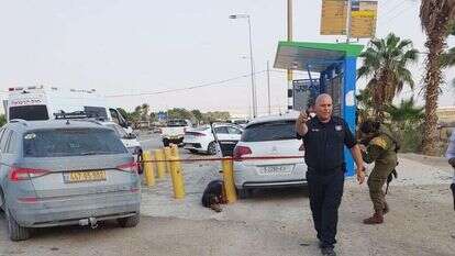 זירת הפיגוע בצומת אלמוג. | TPS זירת הפיגוע בצומת אלמוג. | TPS