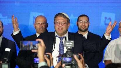 איתמר בן-גביר במטה עוצמה יהודית. | EPA