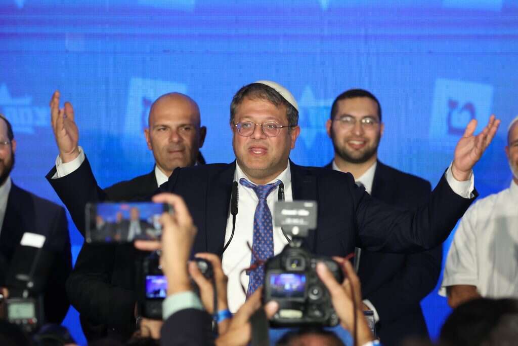 איתמר בן-גביר במטה עוצמה יהודית. | EPA