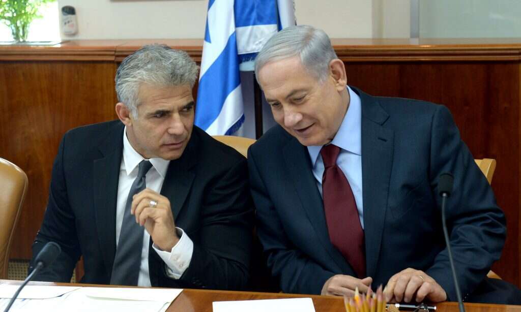 נתניהו ולפיד, 2014. | חיים צח, לע"מ