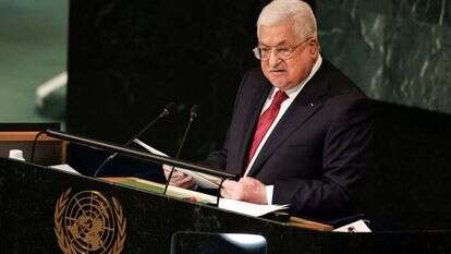 אבו־מאזן נואם בעצרת האו"ם. | רויטרס
