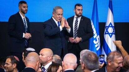 נתניהו במטה הליכוד בירושלים. | אוליבייה פיטוסי, פלאש 90