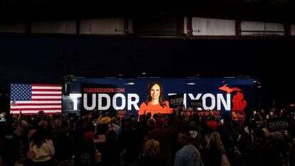 כנס בחירות במישיגן, השבוע. | AFP