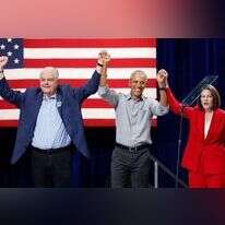 אובמה מלהיב את הקהל בלאס־וגאס. הנשיא ביידן לא הגיע. | איי.אף.פי